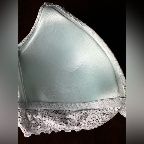 Jessica Simpson Wireless 38C Lace Contour Plunge Mint Green - Picture 8 of 10